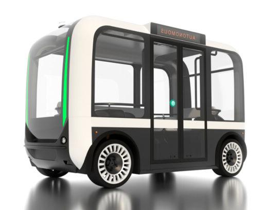 photo of self-driving bus
